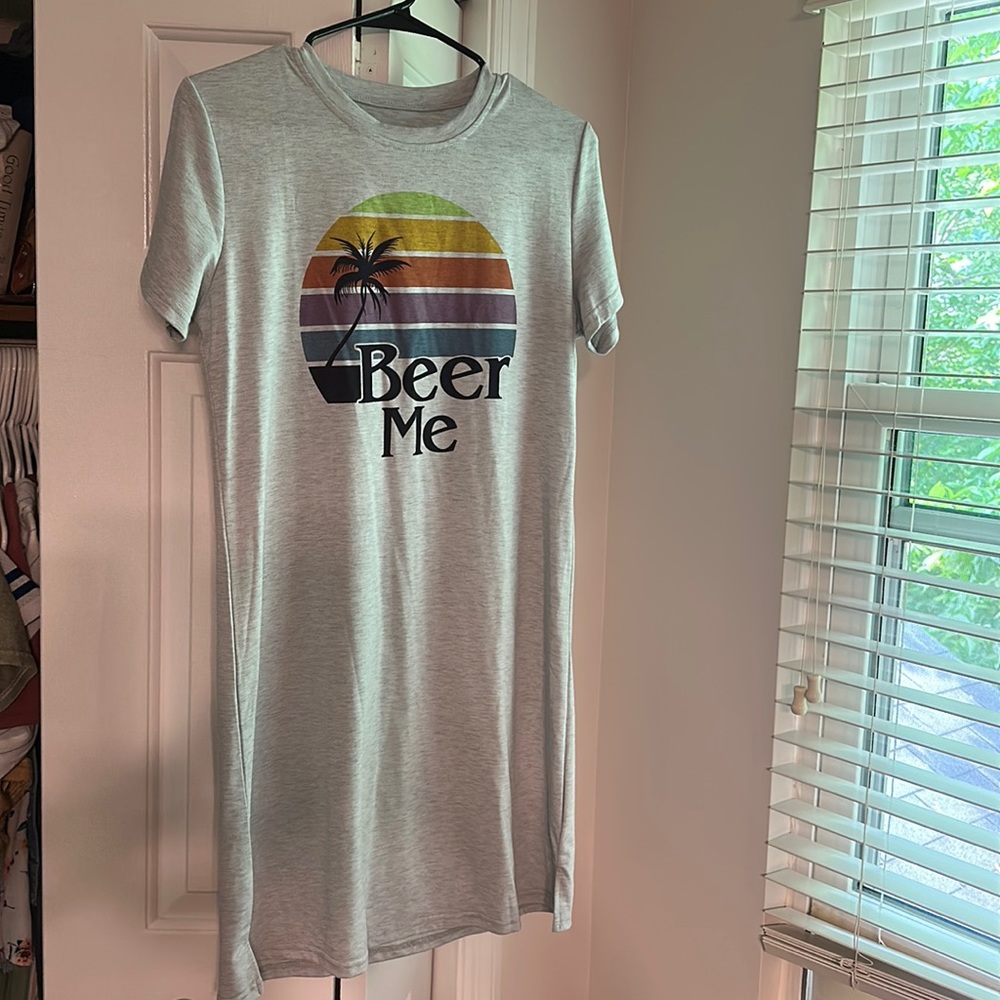 beer me t-shirt dress